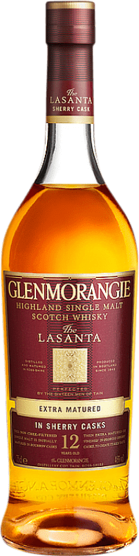 Envoi gratuit | Whisky Single Malt Glenmorangie Lasanta Ecosse Royaume-Uni 12 Ans 1 L