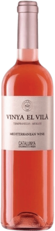 Бесплатная доставка | Розовое вино Padró Vinya El Vilà Rosado D.O. Catalunya Каталония Испания Tempranillo, Merlot 75 cl