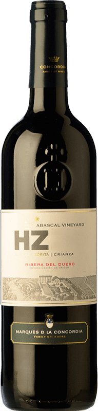 免费送货 | 红酒 Hacienda Zorita Abascal 岁 D.O. Ribera del Duero 卡斯蒂利亚莱昂 西班牙 Tempranillo 75 cl