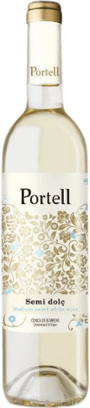 Envoi gratuit | Vin blanc Sarral Portell Blanco Demi-Sec Demi-Sucré D.O. Conca de Barberà Espagne Macabeo, Parellada 75 cl