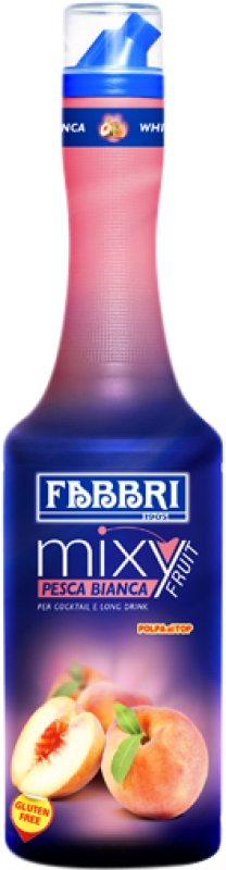 Envío gratis | Puré de Frutas para Cóctel Fabbri Mixyfruit Italia 1 L Pesca Bianca — Melocotón Blanco Sin Alcohol