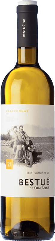 5,95 € Free Shipping | White wine Otto Bestué D.O. Somontano Catalonia Spain Chardonnay Bottle 75 cl