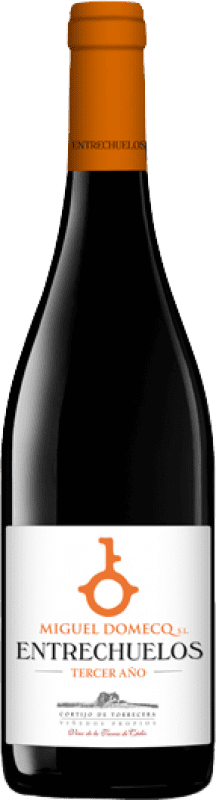 Free Shipping | Red wine Entrechuelos Aged I.G.P. Vino de la Tierra de Cádiz Andalusia Spain Tempranillo, Merlot, Syrah, Cabernet Sauvignon 75 cl