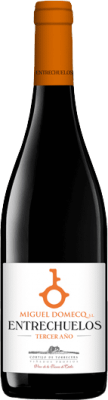 9,95 € | Vino Rosso Entrechuelos Crianza — Invecchiato in Botte I.G.P. Vino de la Tierra de Cádiz Andalusia Spagna Tempranillo, Merlot, Syrah, Cabernet Sauvignon 75 cl