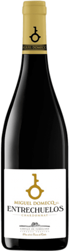 Free Shipping | White wine Entrechuelos Young I.G.P. Vino de la Tierra de Cádiz Andalusia Spain Chardonnay 75 cl