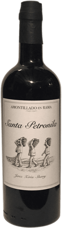 Envio grátis | Vinho Generoso Fortificado Santa Petronila Amontillado, Fino en Rama — Não Filtrado D.O. Jerez-Xérès-Sherry Andaluzia Espanha Palomino Fino Garrafa Medium 50 cl