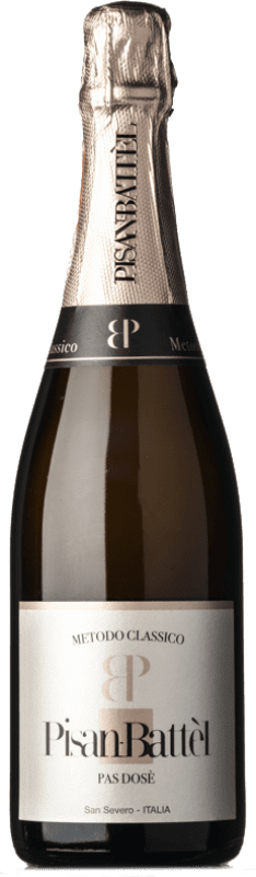 Envío gratis | Espumoso blanco Antonio Pisante Pisan-Battèl Metodo Classico Pas Dosé Zéro Dosage I.G.T. Puglia Puglia Italia Bombino Blanco 75 cl