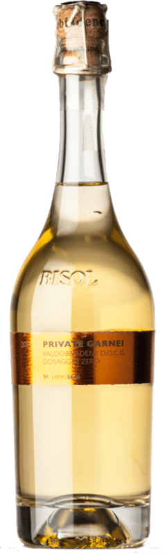 Бесплатная доставка | Белое игристое Bisol Pas Dosé Private Garnei Природа Брута D.O.C.G. Prosecco di Conegliano-Valdobbiadene Венето Италия Glera 75 cl