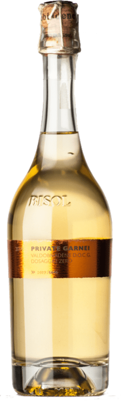 22,95 € | Белое игристое Bisol Pas Dosé Private Garnei Природа Брута D.O.C.G. Prosecco Венето Италия Glera 75 cl