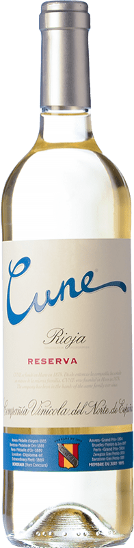 18,95 € | 白酒 Norte de España - CVNE Cune Blanco 预订 D.O.Ca. Rioja 拉里奥哈 西班牙 Viura 75 cl