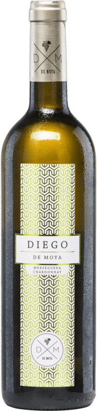 Envío gratis | Vino blanco Bodega de Moya Diego Crianza D.O. Utiel-Requena Comunidad Valenciana España Chardonnay, Merseguera 75 cl