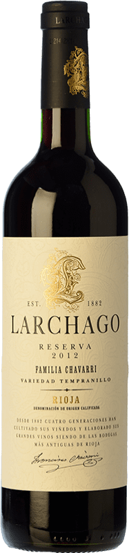 Free Shipping | Red wine Familia Chávarri Larchago Reserve D.O.Ca. Rioja The Rioja Spain Tempranillo 75 cl