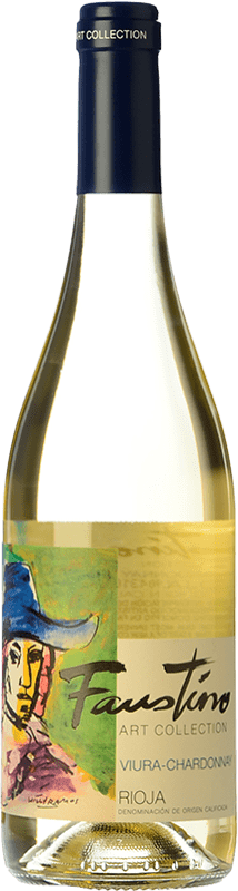 5,95 € | White wine Faustino Faustino Art Collection Viura Chardonnay D.O.Ca. Rioja The Rioja Spain Viura, Chardonnay 75 cl