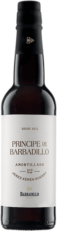 22,95 € Бесплатная доставка | Крепленое вино Barbadillo Amontillado Príncipe D.O. Jerez-Xérès-Sherry Половина бутылки 37 cl