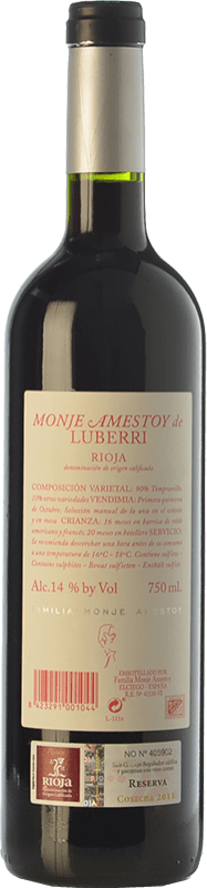 19,95 € | Red wine Luberri Reserva D.O.Ca. Rioja The Rioja Spain Tempranillo, Cabernet Sauvignon Bottle 75 cl