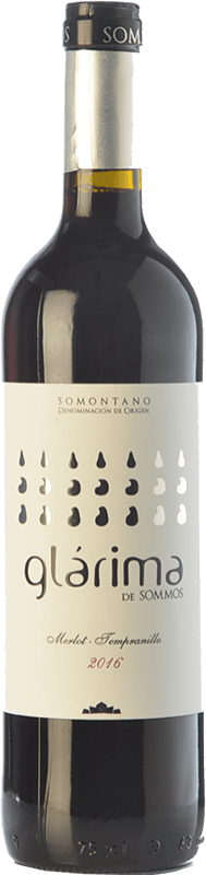 4,95 € Free Shipping | Red wine Sommos Glárima Tinto Joven D.O. Somontano Catalonia Spain Tempranillo, Merlot, Syrah, Cabernet Sauvignon Bottle 75 cl