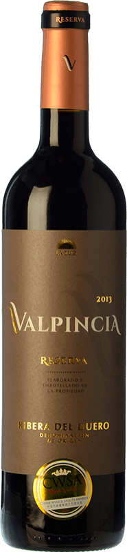 16,95 € | Red Wine Valpincia Reserve — Aged D.O. Ribera del Duero Castilla y León Spain Tempranillo 75 cl