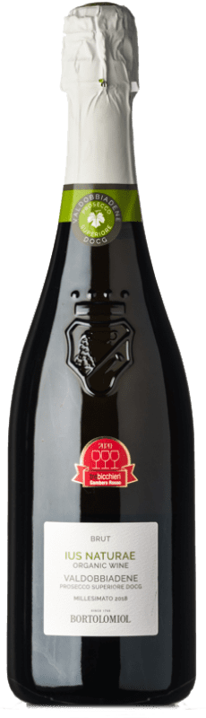 Envoi gratuit | Blanc mousseux Bortolomiol Ius Naturae Brut D.O.C.G. Prosecco di Conegliano-Valdobbiadene Vénétie Italie Glera 75 cl