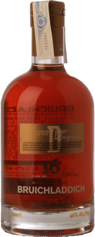 免费送货 | 单一麦芽威士忌 Bruichladdich D Pessac-Léognan Cuvée 艾莱 英国 16 岁 70 cl