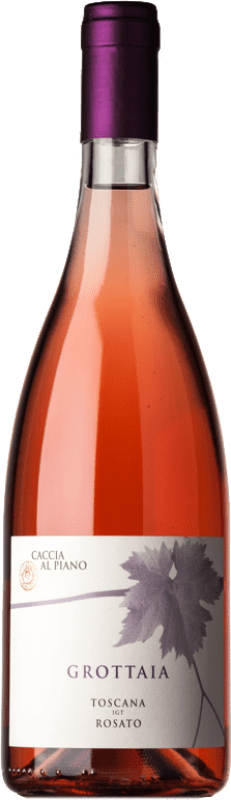 Бесплатная доставка | Розовое вино Caccia al Piano Rosato Grottaia I.G.T. Toscana Тоскана Италия Syrah, Petit Verdot 75 cl