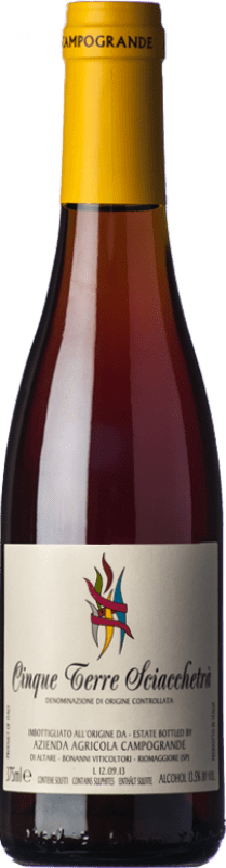 Kostenloser Versand | Süßwein Campogrande D.O.C. Cinque Terre Sciacchetrà Ligurien Italien Vermentino, Albarola, Bosco Halbflasche 37 cl