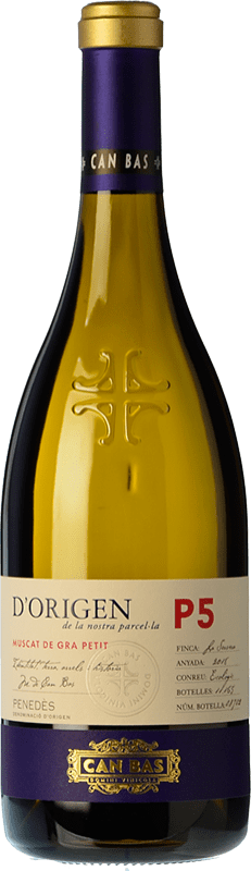 Free Shipping | White wine Can Bas d'Origen P5 Muscat Aged D.O. Penedès Catalonia Spain Muscat 75 cl