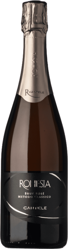 19,95 € Free Shipping | Rosé sparkling Cantele Metodo Classico Rhoesia Rosé Brut I.G.T. Puglia Puglia Italy Negroamaro Bottle 75 cl