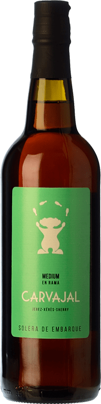 Envoi gratuit | Vin Fortifié Carvajal Wines Embarque Medium — Demi Solera, Fino en Rama — Non Filtré D.O. Manzanilla-Sanlúcar de Barrameda Sanlúcar de Barrameda Espagne Palomino Fino 75 cl