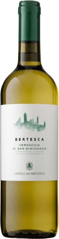 Бесплатная доставка | Белое вино Castelli del Grevepesa Bertesca D.O.C.G. Vernaccia di San Gimignano Тоскана Италия Vernaccia 75 cl