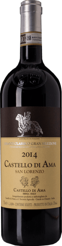 59,95 € Free Shipping | Red wine Castello di Ama Gran Selezion San Lorenzo D.O.C.G. Chianti Classico Tuscany Italy Merlot, Sangiovese Bottle 75 cl