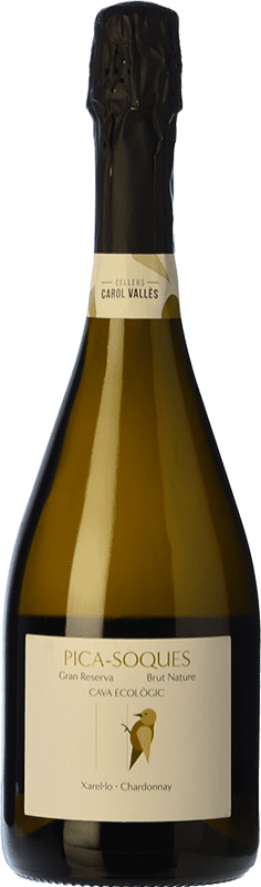 Free Shipping | White sparkling Carol Vallès Pica-Soques Brut Nature Grand Reserve D.O. Cava Spain Xarel·lo, Chardonnay Organic 75 cl