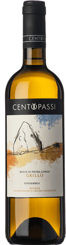 Envoi gratuit | Vin blanc Centopassi Rocce di Pietra Longa D.O.C. Sicilia Sicile Italie Grillo 75 cl