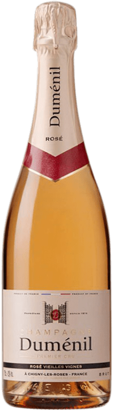 Бесплатная доставка | Розовое игристое вино Duménil Brut — брют Rosé — Розе, VV Vieilles Vignes — Старые лозы A.O.C. Champagne шампанское Франция Pinot Noir — Пино Нуар, Chardonnay — Шардоне, Pinot Meunier — Пино Менье 75 cl