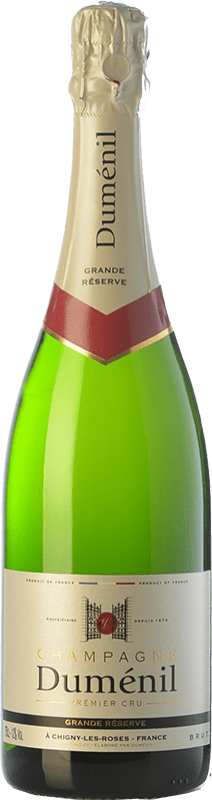 Бесплатная доставка | Белое игристое вино Duménil Brut — брют 1er Premier Cru Гран Резерва A.O.C. Champagne шампанское Франция Pinot Noir — Пино Нуар, Chardonnay — Шардоне, Pinot Meunier — Пино Менье 75 cl
