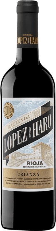 Envío gratis | Vino Tinto Hacienda López de Haro Crianza D.O.Ca. Rioja La Rioja España Tempranillo, Garnacha, Graciano Botella Magnum 1,5 L