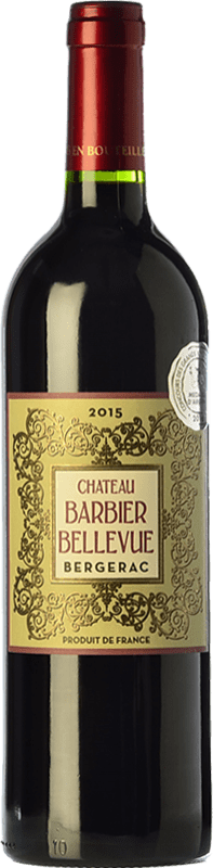 Spedizione Gratuita | Vino rosso Château Barbier-Bellevue Giovane A.O.C. Bergerac Francia Merlot, Cabernet Sauvignon, Cabernet Franc 75 cl