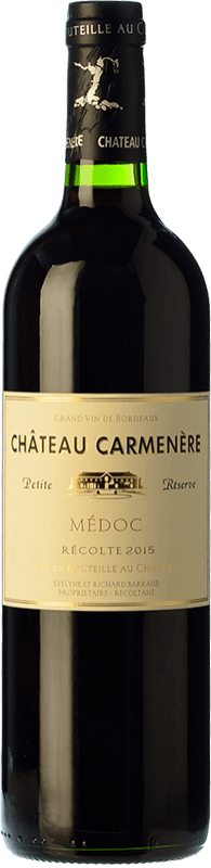 Envío gratis | Vino Tinto Château Carmenère Petite Reserva A.O.C. Médoc Burdeos Francia Merlot, Cabernet Sauvignon, Carmenère 75 cl