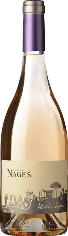 Kostenloser Versand | Rosé-Wein Château de Nages Vieilles Vignes Rosé A.O.C. Costières de Nîmes Rhône Frankreich Grenache, Mourvèdre Ökologisch 75 cl