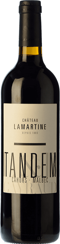 免费送货 | 红酒 Château Lamartine Tandem 年轻的 A.O.C. Cahors 皮埃蒙特 法国 Malbec 75 cl