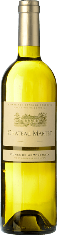 Бесплатная доставка | Белое вино Château Martet Vignes de Compostelles St Foy A.O.C. Entre-deux-Mers Бордо Франция Sauvignon White, Sémillon, Muscadelle, Sauvignon Grey 75 cl