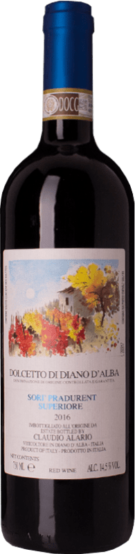 7,95 € Envío gratis | Vino tinto Claudio Alario Sorì Pradurent Superiore D.O.C. Diano d'Alba