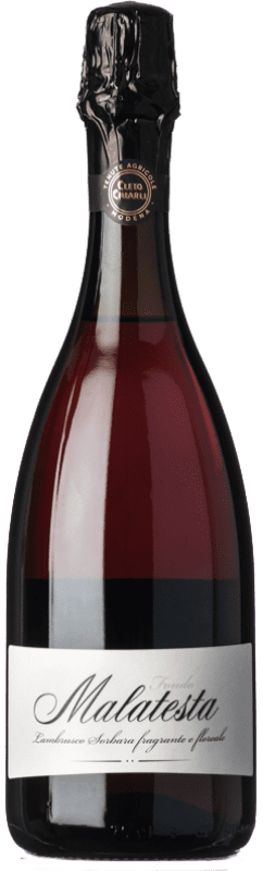 Free Shipping | Red wine Cleto Chiarli Secco Fondo Malatesta D.O.C. Lambrusco di Sorbara Emilia-Romagna Italy Lambrusco 75 cl