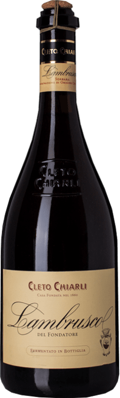 Free Shipping | Red wine Cleto Chiarli Ancestrale Fondatore D.O.C. Lambrusco di Sorbara Emilia-Romagna Italy Lambrusco 75 cl