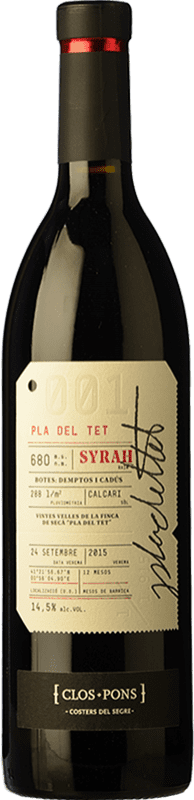 24,95 € | Red wine Clos Pons Pla del Tet Crianza D.O. Costers del Segre Catalonia Spain Syrah Bottle 75 cl