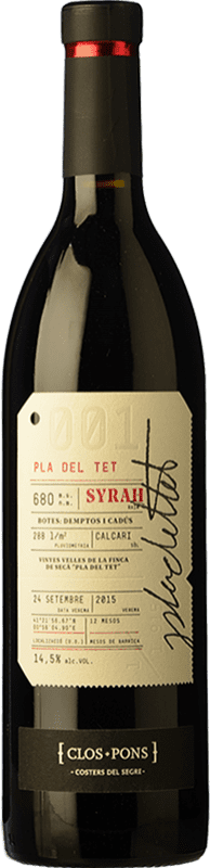 25,95 € Spedizione Gratuita | Vino rosso Clos Pons Pla del Tet Crianza D.O. Costers del Segre