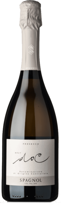 Free Shipping | White Sparkling Wine Col del Sas Doc Spagnol Brut D.O.C. Prosecco Veneto Italy Glera 75 cl