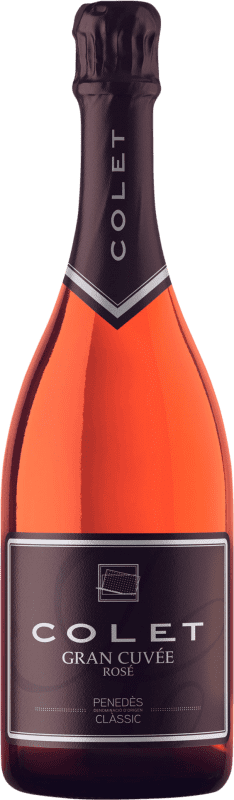 Espumante rosé Colet Gran Cuvée Rosé Extra Brut Reserva 2016 D.O. Penedès Catalunha Espanha Merlot, Pinot Preto Garrafa 75 cl