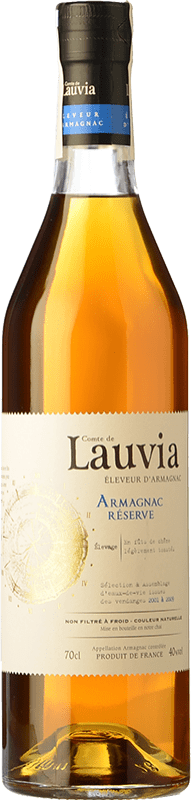 Kostenloser Versand | Armagnac Comte de Lauvia Reserve — Gereift I.G.P. Bas Armagnac Frankreich 70 cl