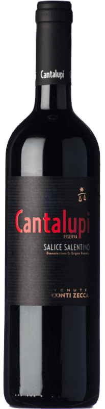 Free Shipping | Red wine Conti Zecca Cantalupi Reserve D.O.C. Salice Salentino Puglia Italy Negroamaro 75 cl