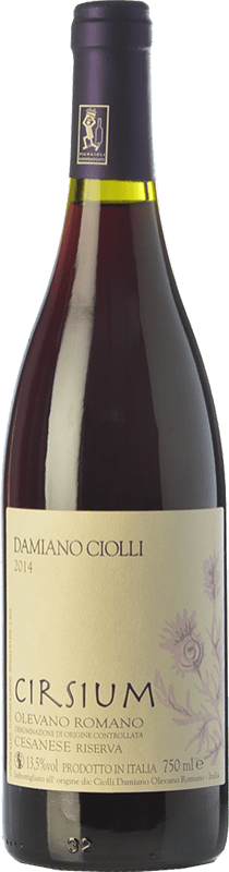 37,95 € | Vino tinto Damiano Ciolli Cirsium Reserva D.O.C. Cesanese di Olevano Romano Lazio Italia Cesanese 75 cl